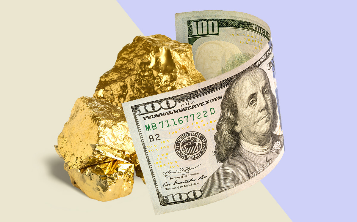 Home, car, and college now cost 133 times more in dollars, but 42% less in gold