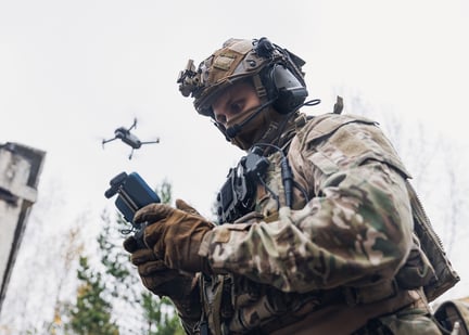 Military drone stock